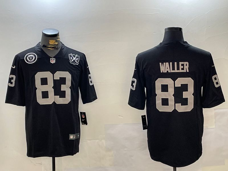 Men Oakland Raiders #83 Waller Black Second generation 2024 Nike Limited NFL Jersey style 4->oakland raiders->NFL Jersey